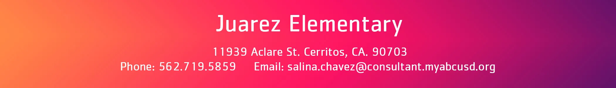 juarez banner with site information