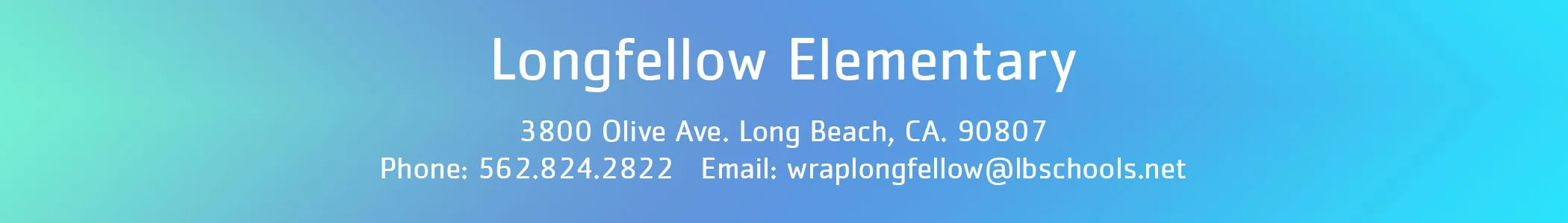 longfellow banner with site information