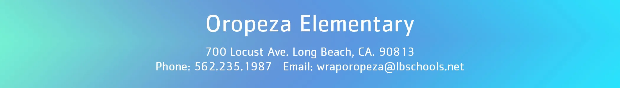 oropeza banner with site information