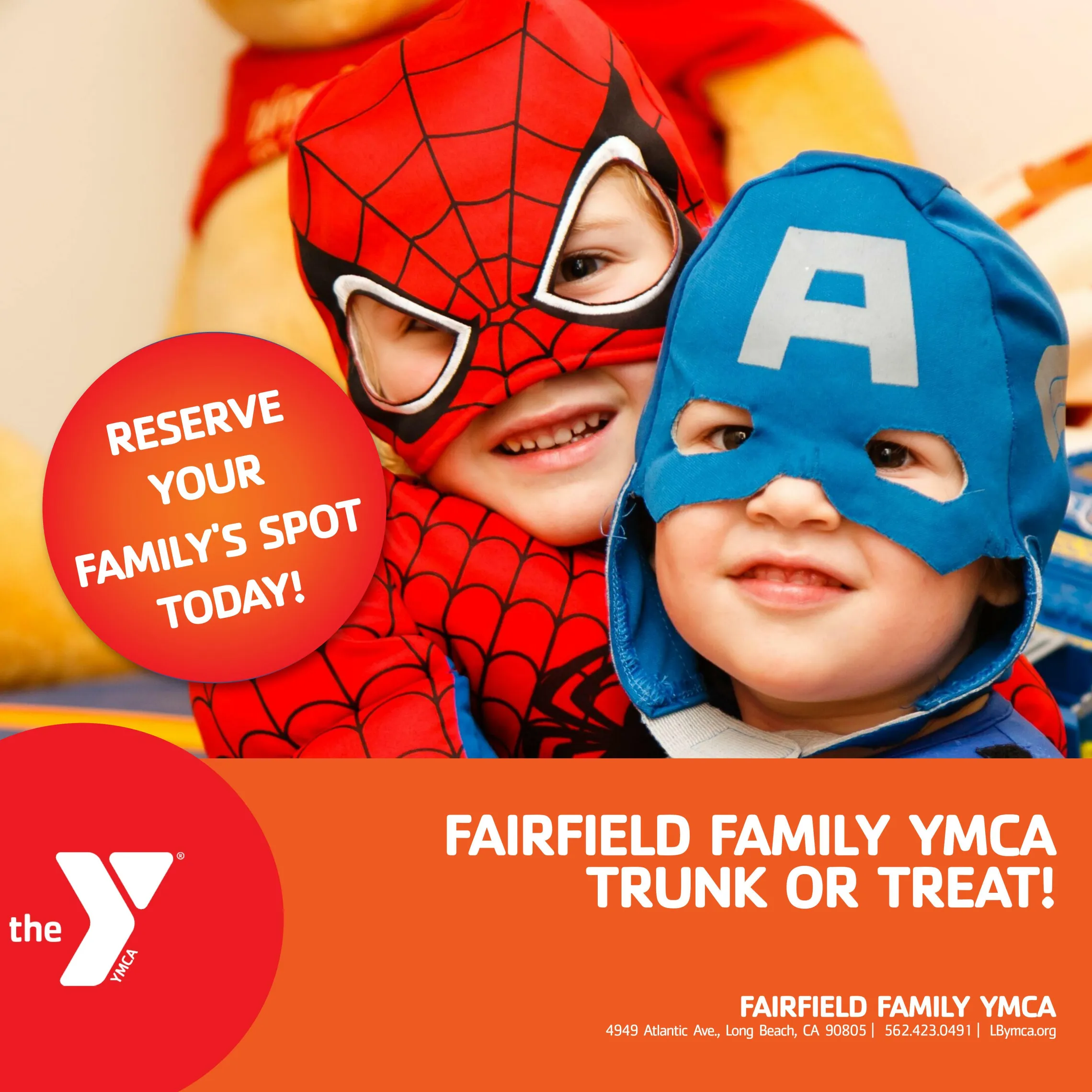 Fairfield Family YMCA presents Family Trunk or Treat - Friday, October 28, 2022 at Fairfield Family Branch YMCA, Long Beach, CA. Find event and ticket information at www.eventbrite.com