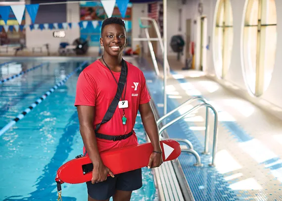 Lifeguard at pool