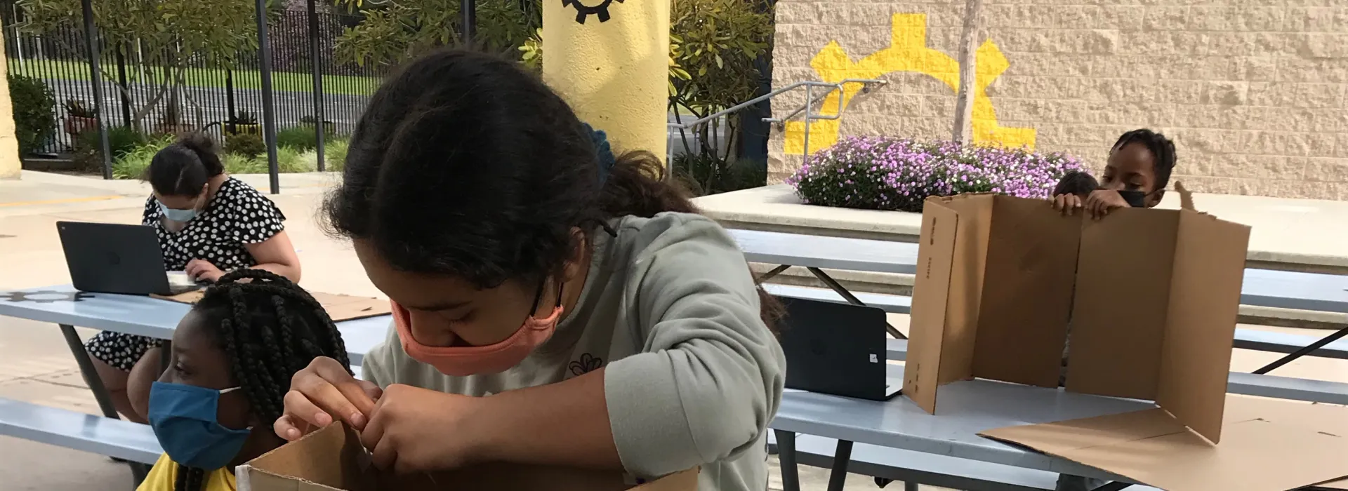 juarez student working on her project