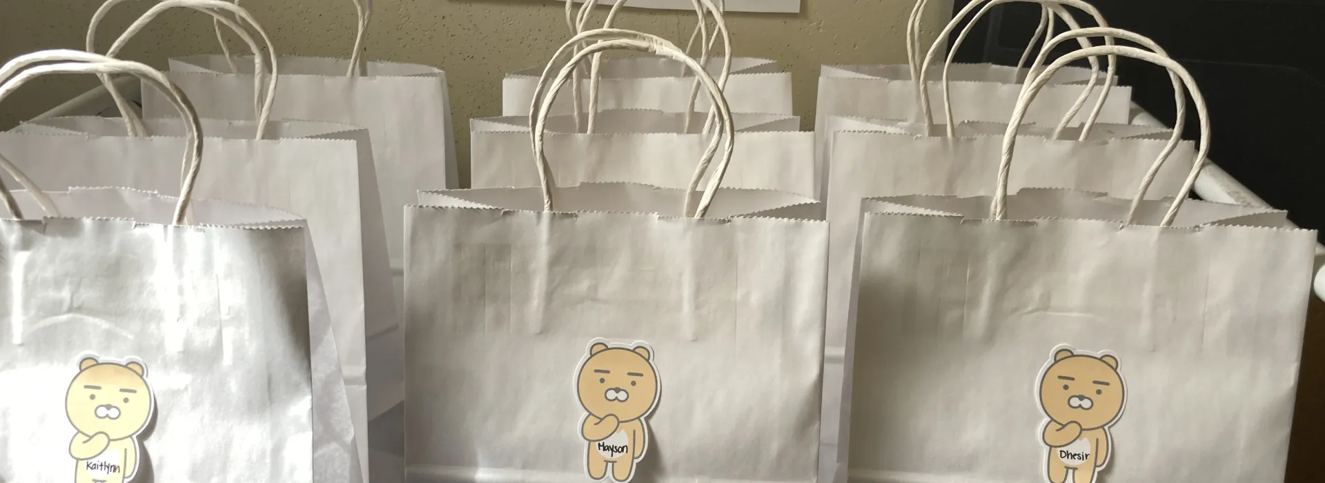 Longfellow materials ready to be picked up by students