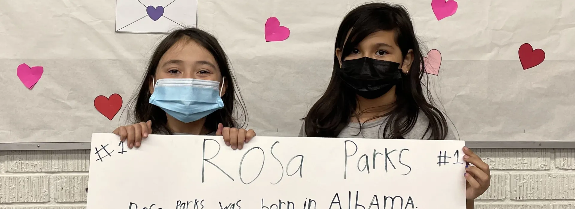 Palms students explaining about Rosa Parks