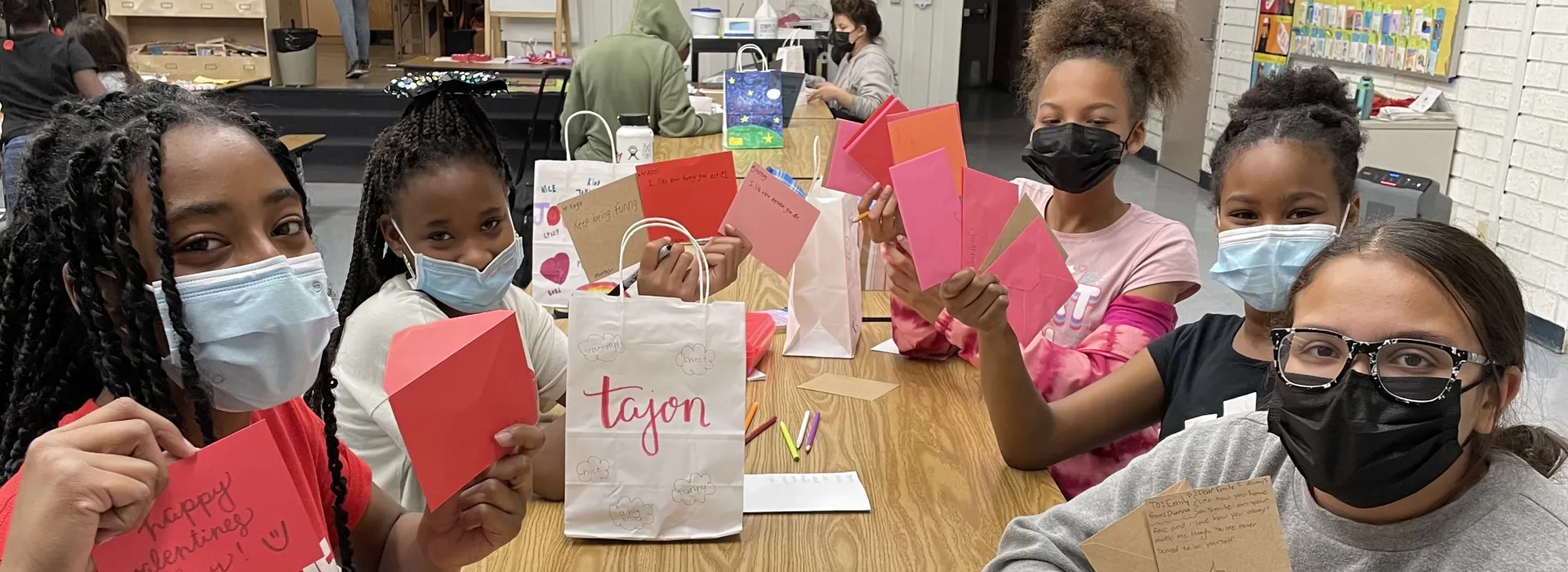 Palms students celebrating Valentines Day